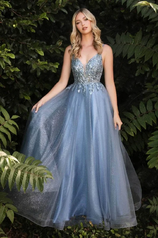 Printed wedding guest dresses with tropical motifs for beach weddingsLadivine CD0154 - Plunging Beaded A-Line Junior Prom Gown Printed wedding guest dresses with tropical motifs for beach weddingsLadivine CD0154 - Plunging Beaded A-Line Junior Prom Gown