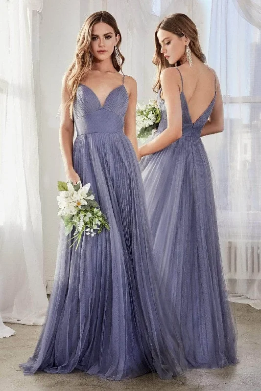 Wedding guest dresses with pom - pom trims for a playful lookLadivine CD184 - Pleated Tulle A-Line Gown Wedding guest dresses with pom - pom trims for a playful lookLadivine CD184 - Pleated Tulle A-Line Gown