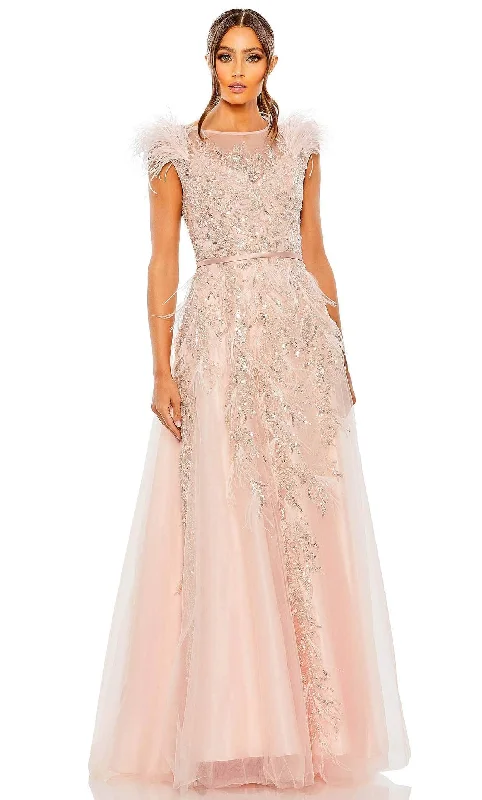 Wedding guest dresses with puff sleeves and knee - length hemsMac Duggal 20520 - High-Neck Feathered Prom Dress Wedding guest dresses with puff sleeves and knee - length hemsMac Duggal 20520 - High-Neck Feathered Prom Dress