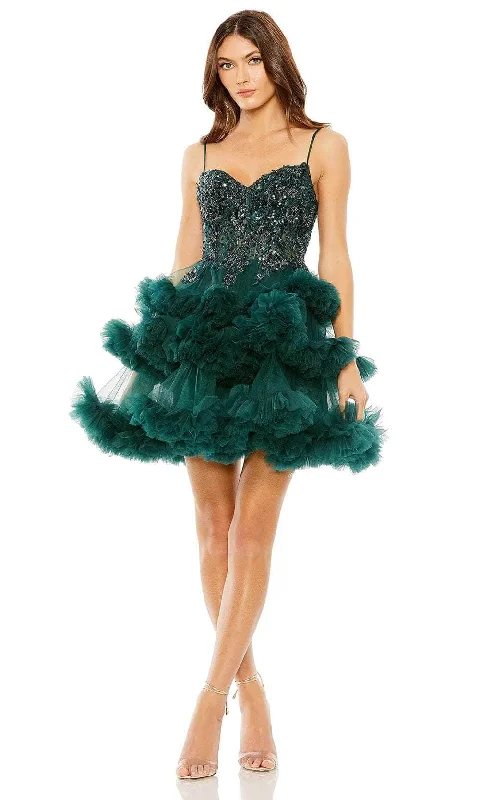 Cocktail dresses with a velvet - trimmed collar and a short skirtMac Duggal 20645 - Ruffle Layered Cocktail Dress Cocktail dresses with a velvet - trimmed collar and a short skirtMac Duggal 20645 - Ruffle Layered Cocktail Dress