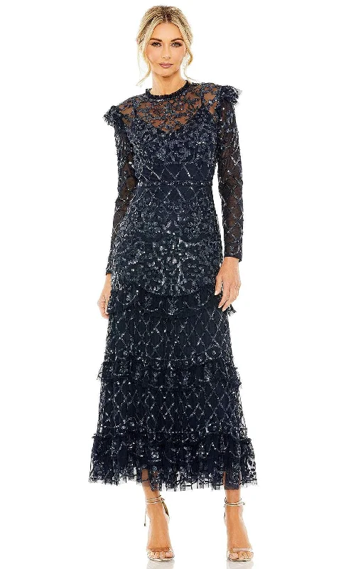Sequined wedding guest dresses for an evening weddingMac Duggal 9264 - Sequined Ruffle High Neck Evening Dress Sequined wedding guest dresses for an evening weddingMac Duggal 9264 - Sequined Ruffle High Neck Evening Dress