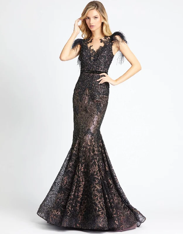 Bodycon dress with a wrap - around style​Mac Duggal 79230 Long Prom Dress
