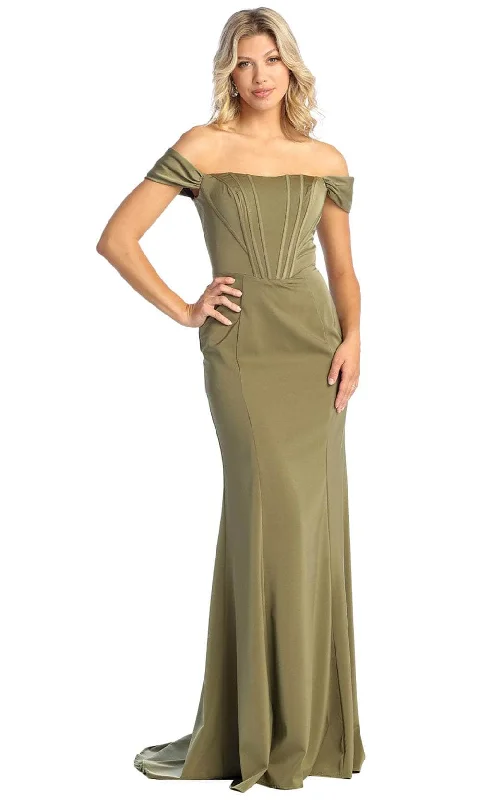 Wedding guest dresses with tassel - adorned belts and A - line skirtsMay Queen MQ1909 - Off Shoulder Seamed Prom Gown Wedding guest dresses with tassel - adorned belts and A - line skirtsMay Queen MQ1909 - Off Shoulder Seamed Prom Gown