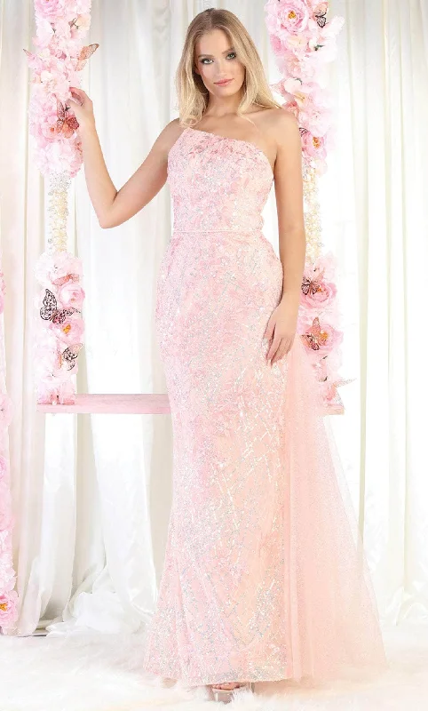 Wedding guest dresses with tiered skirts for a feminine lookMay Queen RQ8014 - One Shoulder Evening Dress Wedding guest dresses with tiered skirts for a feminine lookMay Queen RQ8014 - One Shoulder Evening Dress