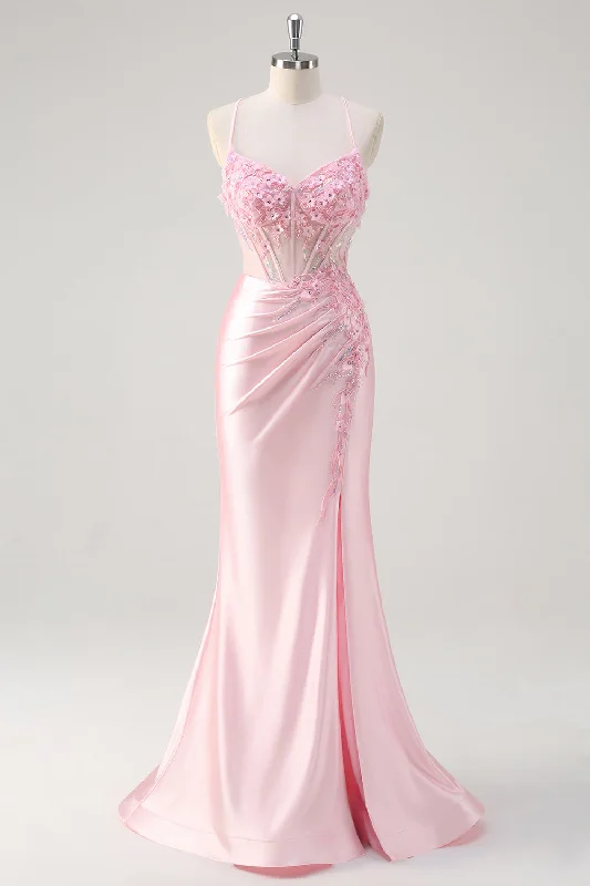 Mini cocktail dresses with a denim fabric for a casual - chic lookPink Mermaid Corset Floral Prom Dress with Slit Mini cocktail dresses with a denim fabric for a casual - chic lookPink Mermaid Corset Floral Prom Dress with Slit