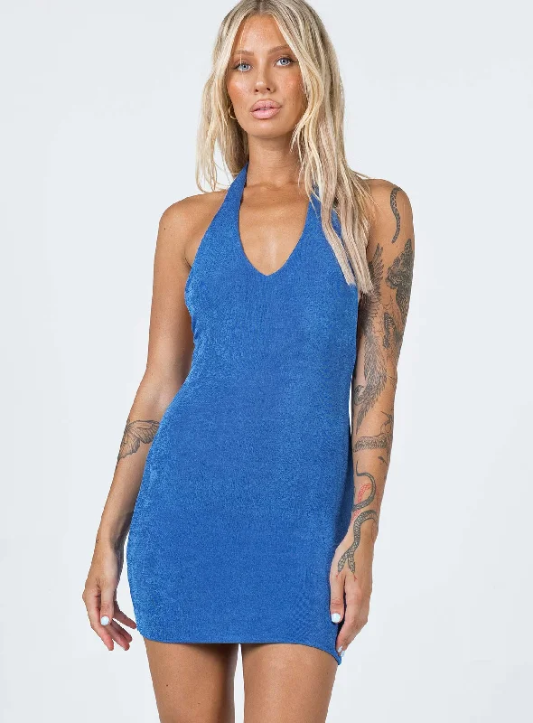 Maternity bodycon dress for expecting mothers​Riviera Mini Dress Blue