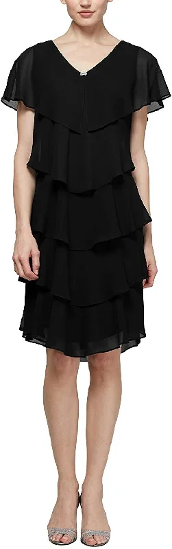 A - line cocktail dresses with floral embroidery for spring partiesSL Fashions Women's Cocktail Dress 117525 A - line cocktail dresses with floral embroidery for spring partiesSL Fashions Women's Cocktail Dress 117525