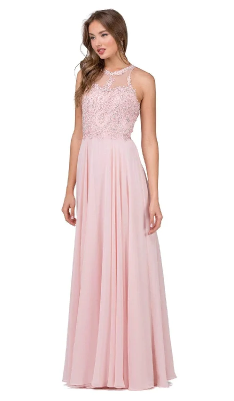 Satin wedding guest dresses with side slits for a sexy touchDancing Queen - 2234 Sleeveless Illusion Jewel Lace Ornate Prom Gown Satin wedding guest dresses with side slits for a sexy touchDancing Queen - 2234 Sleeveless Illusion Jewel Lace Ornate Prom Gown