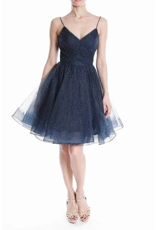 Cocktail dresses with a floral print and a peplum waistTerani Couture - 1821H7761 Spaghetti Strapped Glitter Tulle Dress Cocktail dresses with a floral print and a peplum waistTerani Couture - 1821H7761 Spaghetti Strapped Glitter Tulle Dress