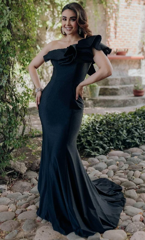 Off - the - shoulder wedding guest dresses in chiffonTerani Couture 232E1289 - Ruffled Mother of the Groom Evening Gown Off - the - shoulder wedding guest dresses in chiffonTerani Couture 232E1289 - Ruffled Mother of the Groom Evening Gown