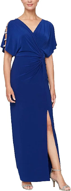 Bodycon dress with a zipper detail​Alex Evenings AE81351544 Formal Long Dress