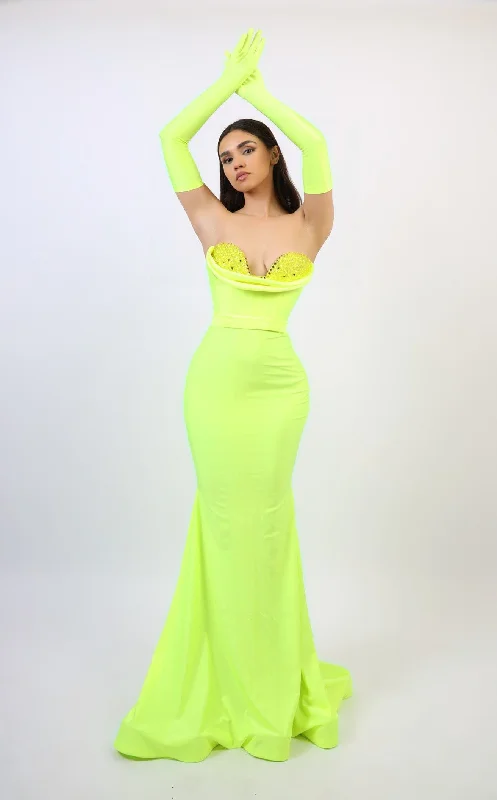 Prom dresses with lace - up side panels and ruffled bodices for a feminine and detailed lookChvmpayne Collection DL105 Dress Prom dresses with lace - up side panels and ruffled bodices for a feminine and detailed lookChvmpayne Collection DL105 Dress