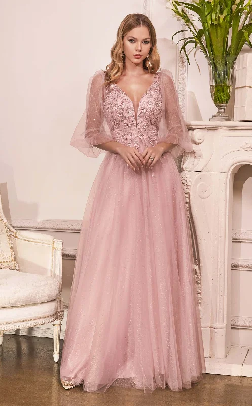 Prom dresses with side - slit skirts and beaded fringes for a glamorous appearanceCinderella Divine CD0182CL Dress Prom dresses with side - slit skirts and beaded fringes for a glamorous appearanceCinderella Divine CD0182CL Dress