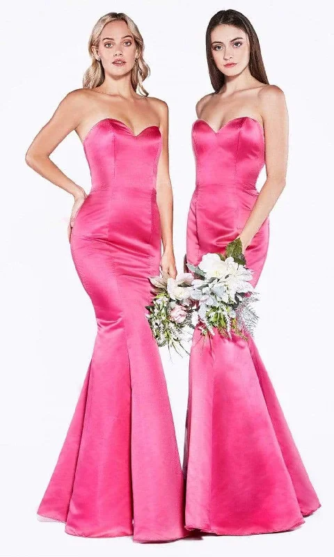 Prom dresses with side - slit skirts and beaded fringes for a glamorous appearanceCinderella Divine - 8792 Strapless Sweetheart Satin Trumpet Gown Prom dresses with side - slit skirts and beaded fringes for a glamorous appearanceCinderella Divine - 8792 Strapless Sweetheart Satin Trumpet Gown