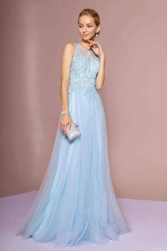 Formal dresses with cold - shoulder ruffled sleeves and floral prints for a romantic and trendy formal styleElizabeth K - GL2693 Beaded Lace A-Line Evening Dress Formal dresses with cold - shoulder ruffled sleeves and floral prints for a romantic and trendy formal styleElizabeth K - GL2693 Beaded Lace A-Line Evening Dress