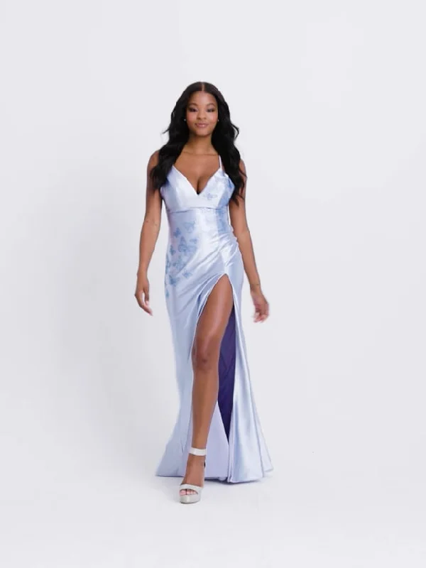 Satin party dresses with a smooth and lustrous finishFaviana Butterfly Lace-up Prom Dress 11053 Satin party dresses with a smooth and lustrous finishFaviana Butterfly Lace-up Prom Dress 11053