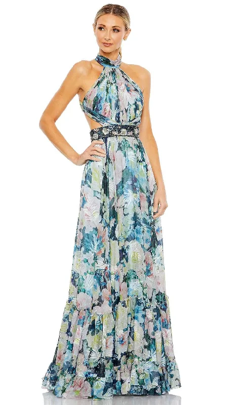 Formal dresses with one - shoulder ruffled straps and sequined bodices for a trendy and eye - catching lookIeena Duggal 68089 - Pleated Halter Neck Long dress Formal dresses with one - shoulder ruffled straps and sequined bodices for a trendy and eye - catching lookIeena Duggal 68089 - Pleated Halter Neck Long dress