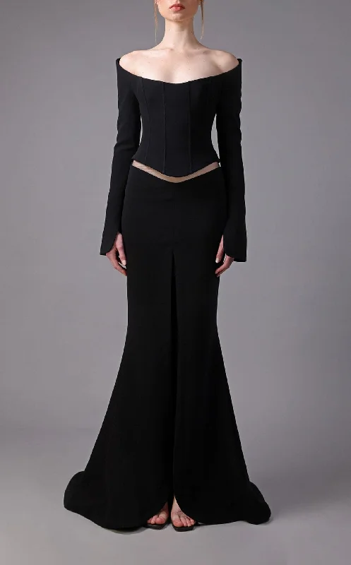 Prom dresses with cold - shoulder ruffled sleeves and floral prints for a romantic and fashionable styleJean Louis Sabaji 600616600616A Dress Prom dresses with cold - shoulder ruffled sleeves and floral prints for a romantic and fashionable styleJean Louis Sabaji 600616600616A Dress