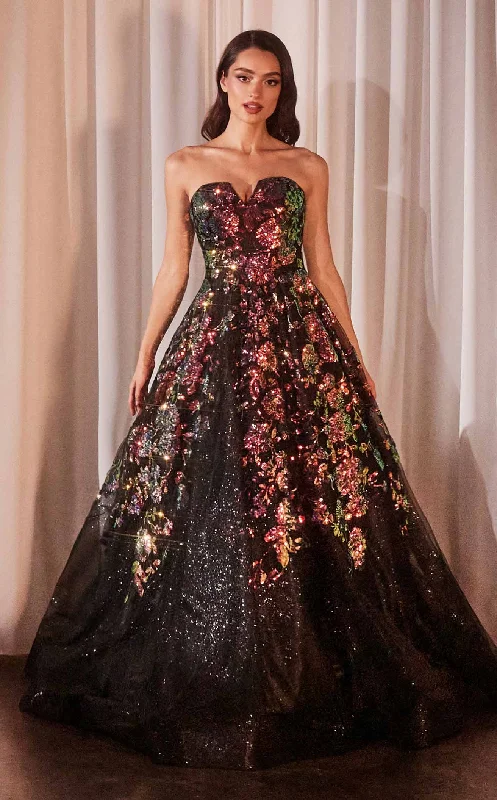 Formal dresses with ruffled skirts and bow accents for a charming prom appearanceLaDivine CR380 Dress Formal dresses with ruffled skirts and bow accents for a charming prom appearanceLaDivine CR380 Dress
