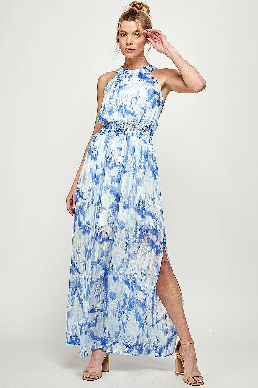 Party dresses with a one - shoulder design for a modern and unique lookLong Halter Neck Side Slit Maxi Dress Party dresses with a one - shoulder design for a modern and unique lookLong Halter Neck Side Slit Maxi Dress