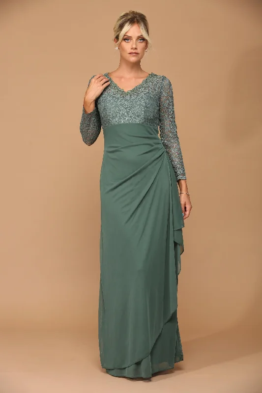Party dresses with a metallic - thread embroidery for a luxurious touchLong Sleeve Formal Mother of the Bride Evening Gown Sale Party dresses with a metallic - thread embroidery for a luxurious touchLong Sleeve Formal Mother of the Bride Evening Gown Sale