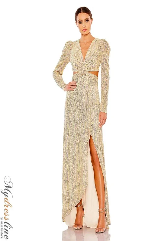 Prom dresses with keyhole backs and rhinestone - studded straps for a flirty lookMac Duggal 27050 Prom dresses with keyhole backs and rhinestone - studded straps for a flirty lookMac Duggal 27050