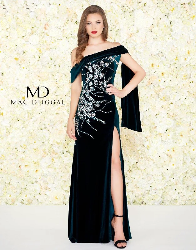Bodycon dress with a high - low hem for a trendy lookMac Duggal 12186 Long Prom Formal Velvet Dress Bodycon dress with a high - low hem for a trendy lookMac Duggal 12186 Long Prom Formal Velvet Dress