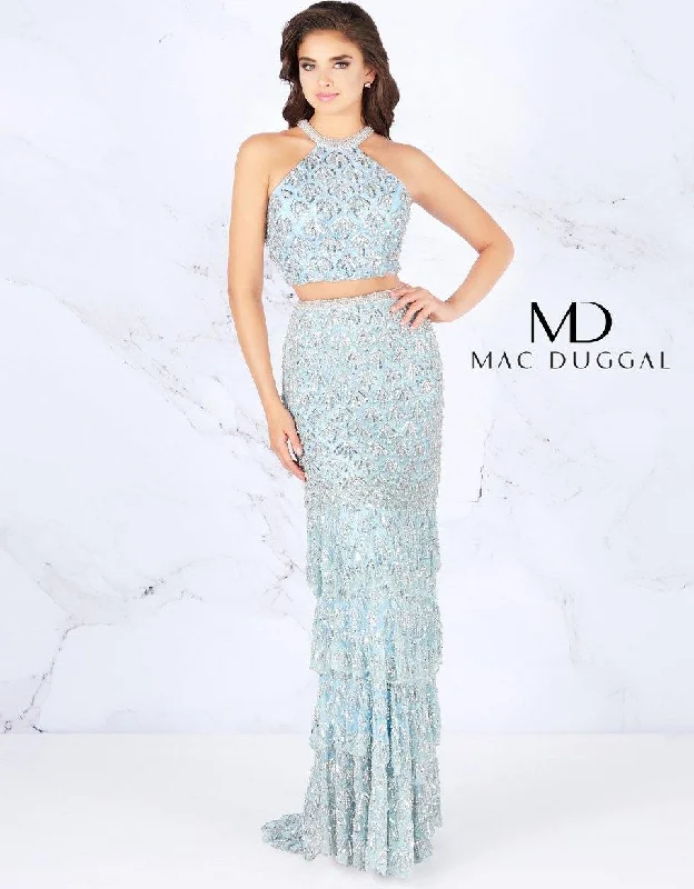 Bodycon dress with a wrap - around styleMac Duggal 4617 Prom Two Piece Halter Ruffle Dress Bodycon dress with a wrap - around styleMac Duggal 4617 Prom Two Piece Halter Ruffle Dress