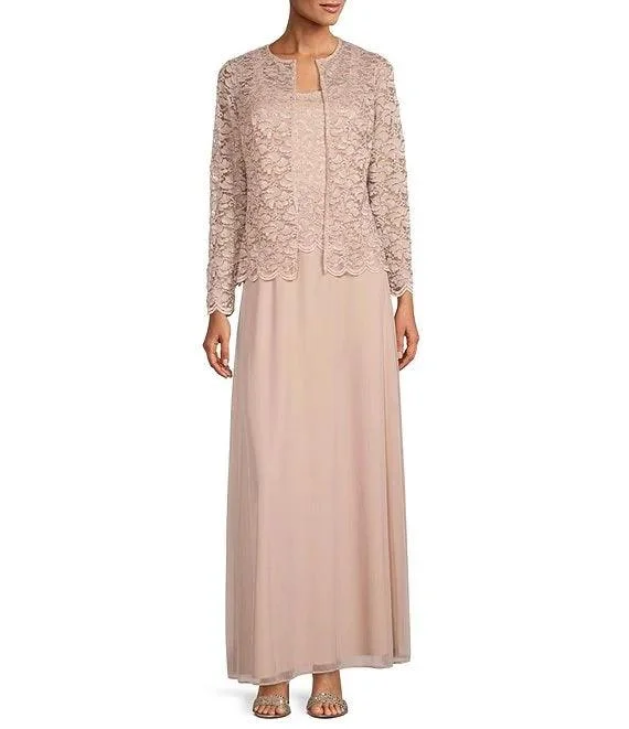 Bodycon dress with a ruffled trimMarina Long Formal Mother of the Bride Jacket Gown Bodycon dress with a ruffled trimMarina Long Formal Mother of the Bride Jacket Gown