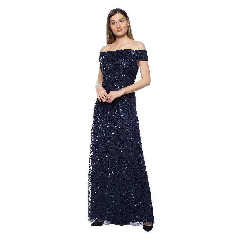 Beach party dresses made of lightweight and breathable fabricMarina Long Off Shoulder Formal Beaded Dress Beach party dresses made of lightweight and breathable fabricMarina Long Off Shoulder Formal Beaded Dress