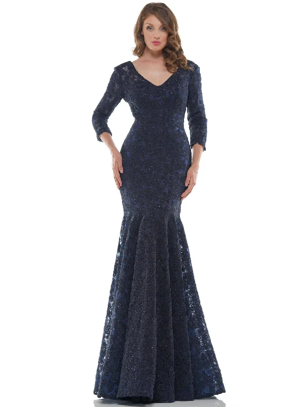 Party dresses with a sheer panel for a hint of allure​Marsoni Long Mother of the Bride Lace Dress  212SL Sale