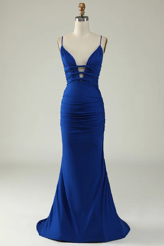 Sparkly sequined party dresses for a glamorous lookMermaid Deep V-Neck Royal Blue Long Prom Dress Sparkly sequined party dresses for a glamorous lookMermaid Deep V-Neck Royal Blue Long Prom Dress