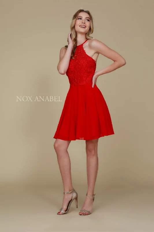 Solid - colored bodycon dress for a classic appearanceShort High Neck Embroidered Homecoming Cocktail Dress Solid - colored bodycon dress for a classic appearanceShort High Neck Embroidered Homecoming Cocktail Dress