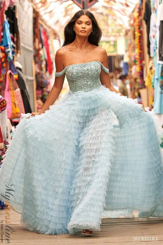 Formal dresses with abstract print panels and rhinestone embellishments for a unique formal eventSherri Hill 54930 Formal dresses with abstract print panels and rhinestone embellishments for a unique formal eventSherri Hill 54930