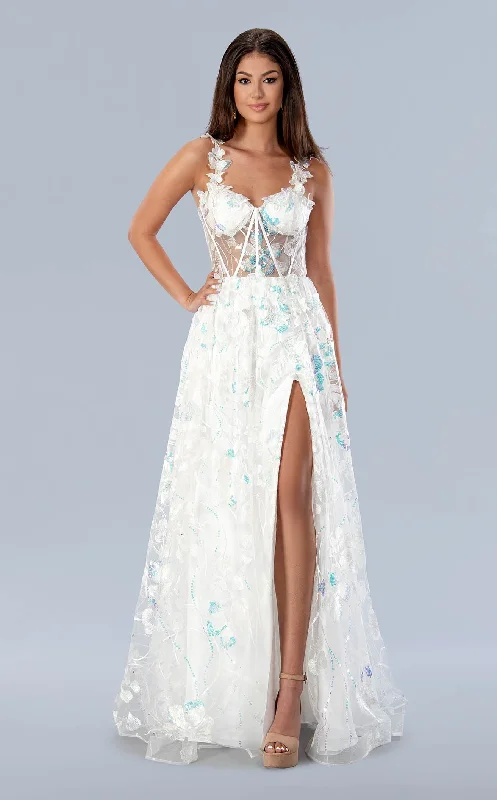 Sleeveless formal dresses with sequined straps and a - line skirts for a classic formal eventStella Couture 24187 Dress Sleeveless formal dresses with sequined straps and a - line skirts for a classic formal eventStella Couture 24187 Dress