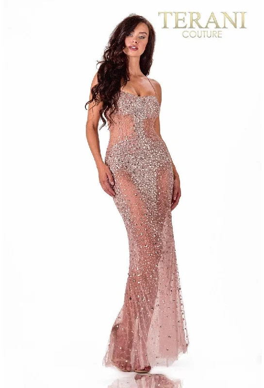 Bodycon dress with a floral print for a feminine touchTerani Couture 2111P4010 Long Formal Prom Dress Bodycon dress with a floral print for a feminine touchTerani Couture 2111P4010 Long Formal Prom Dress