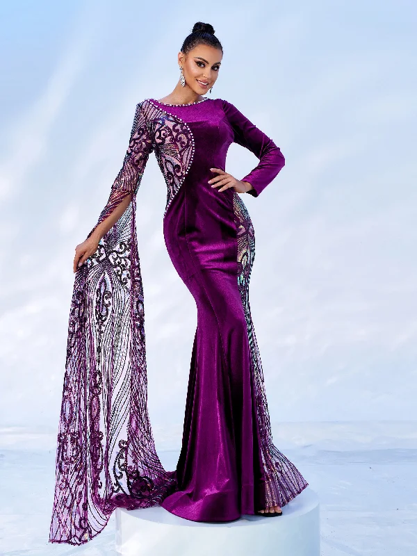 Prom dresses with tiered lace skirts and off - the - shoulder necklines for a feminine and elegant formal affairVelvet Embroidered Mother of the Bride Dress DH80166 Prom dresses with tiered lace skirts and off - the - shoulder necklines for a feminine and elegant formal affairVelvet Embroidered Mother of the Bride Dress DH80166
