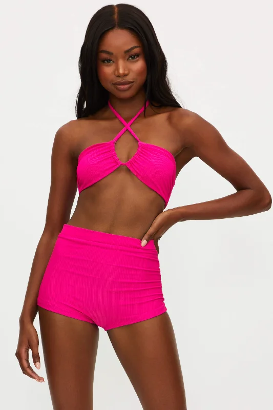 Women's Strapless Swim Tops with Silicone Grip in Red for a Secure and Stylish Poolside LookAbby Top Bright Fuchsia Women's Strapless Swim Tops with Silicone Grip in Red for a Secure and Stylish Poolside LookAbby Top Bright Fuchsia