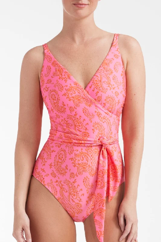 Women's Cargo - Style One - Pieces in Khaki with Pockets for a Practical and Stylish Outdoor LookAmelia V-Neck Wrap One-Piece Swimsuit Women's Cargo - Style One - Pieces in Khaki with Pockets for a Practical and Stylish Outdoor LookAmelia V-Neck Wrap One-Piece Swimsuit
