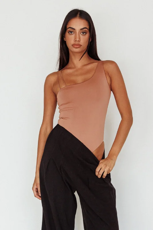 Compression Bodysuits for Post - Workout RecoveryBare Double Strap Bodysuit Mocha Mousse Compression Bodysuits for Post - Workout RecoveryBare Double Strap Bodysuit Mocha Mousse