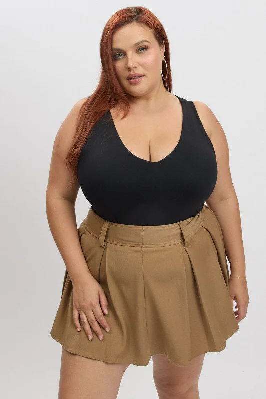 Maternity Bodysuits for Expecting Mothers' ComfortBlack Bodysuit V Neck Supersoft