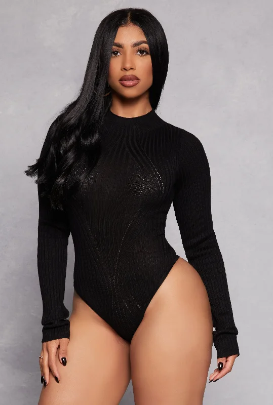 Organic Cotton Bodysuits for an Eco - Friendly and Comfortable OptionRibbed Long Sleeve Mock Neck Bodysuit Organic Cotton Bodysuits for an Eco - Friendly and Comfortable OptionRibbed Long Sleeve Mock Neck Bodysuit