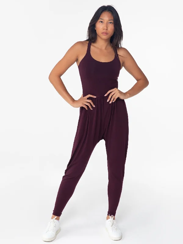 Plus Size Women's Ruffled Hem One - Pieces in Pink for a Feminine and Flirty Summer OutfitBōdhi Jumper, Burgundy Plus Size Women's Ruffled Hem One - Pieces in Pink for a Feminine and Flirty Summer OutfitBōdhi Jumper, Burgundy