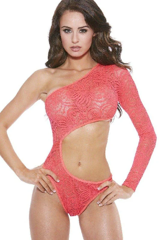 Cut - Out Bodysuits for a Trendy and Fashion - Forward StyleOff Shoulder Lace Bodysuit Cut - Out Bodysuits for a Trendy and Fashion - Forward StyleOff Shoulder Lace Bodysuit