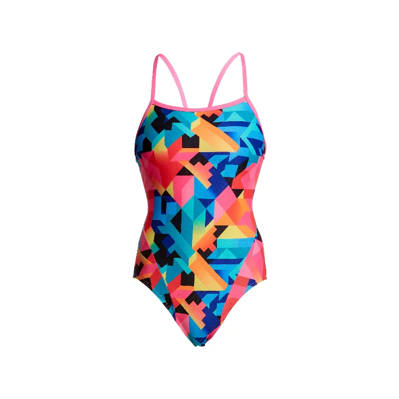 Sustainable women swimwear made from recycled materials for eco - conscious beachgoersCOLOUR BURST | LADIES SINGLE STRAP ONE PIECE Sustainable women swimwear made from recycled materials for eco - conscious beachgoersCOLOUR BURST | LADIES SINGLE STRAP ONE PIECE