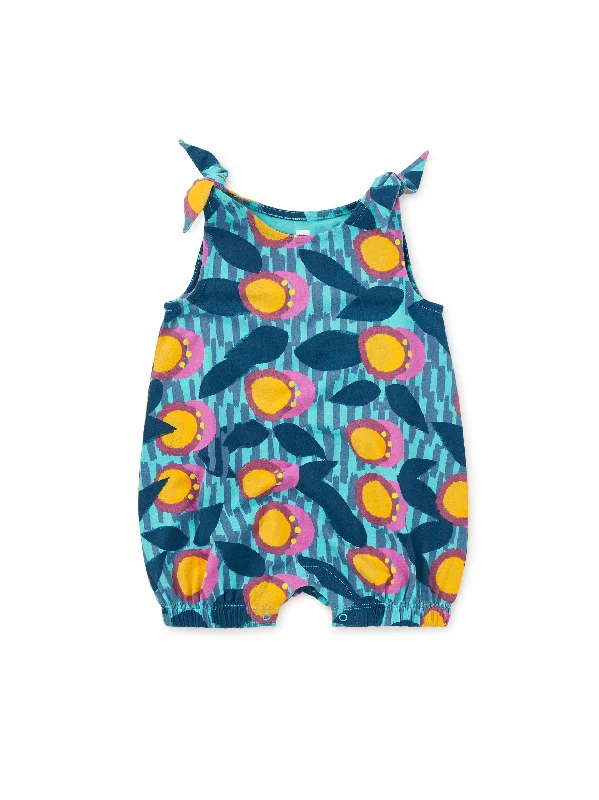 Plus Size Women's Boho - Style One - Pieces in Multicolor with Tassels for a Festival VibeTie Shoulder Baby Romper - Passion Fruit Wax Print Plus Size Women's Boho - Style One - Pieces in Multicolor with Tassels for a Festival VibeTie Shoulder Baby Romper - Passion Fruit Wax Print