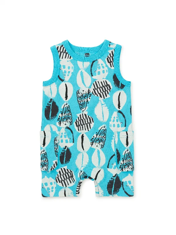 Women's Long - Length One - Pieces in Gray with Asymmetric Hem for a Contemporary and Fashionable LookSleeveless Baby Romper - Blockprint Shells Women's Long - Length One - Pieces in Gray with Asymmetric Hem for a Contemporary and Fashionable LookSleeveless Baby Romper - Blockprint Shells