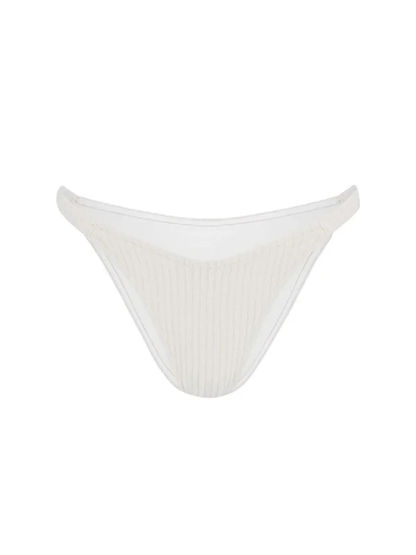 Convertible bikini that can be worn in multiple styles for versatilityCord Towelling Curve String Brief - Ivory Convertible bikini that can be worn in multiple styles for versatilityCord Towelling Curve String Brief - Ivory