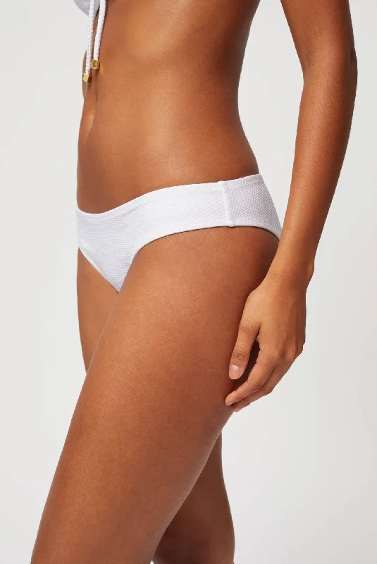Lace - trimmed bikini for an elegant and romantic touchWhite Fold Over Bottom