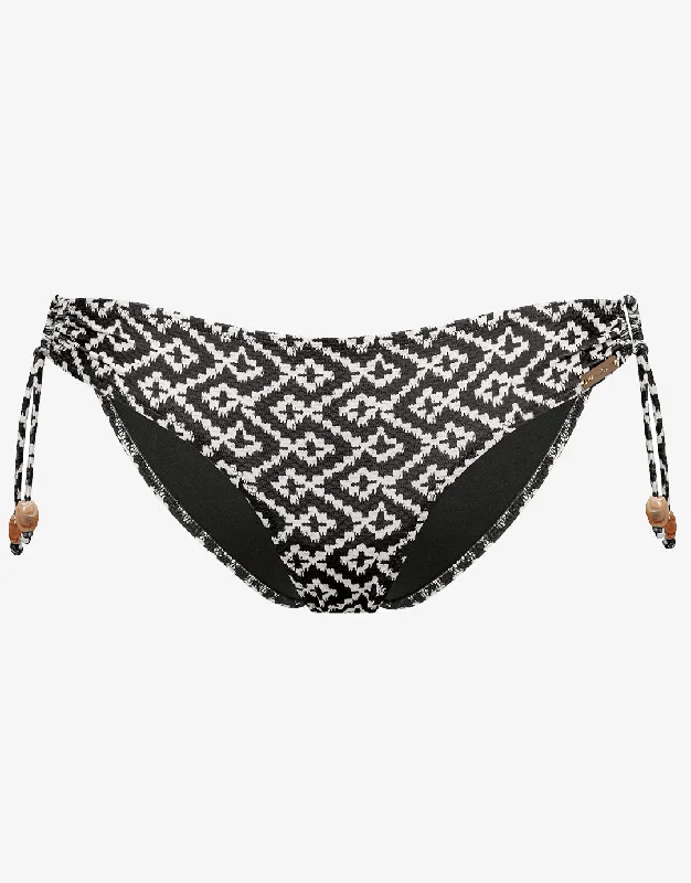 Tie - side bikini bottoms for an adjustable and stylish fitEthno Craft Tie Side Bikini Pant - Black Canvas Tie - side bikini bottoms for an adjustable and stylish fitEthno Craft Tie Side Bikini Pant - Black Canvas